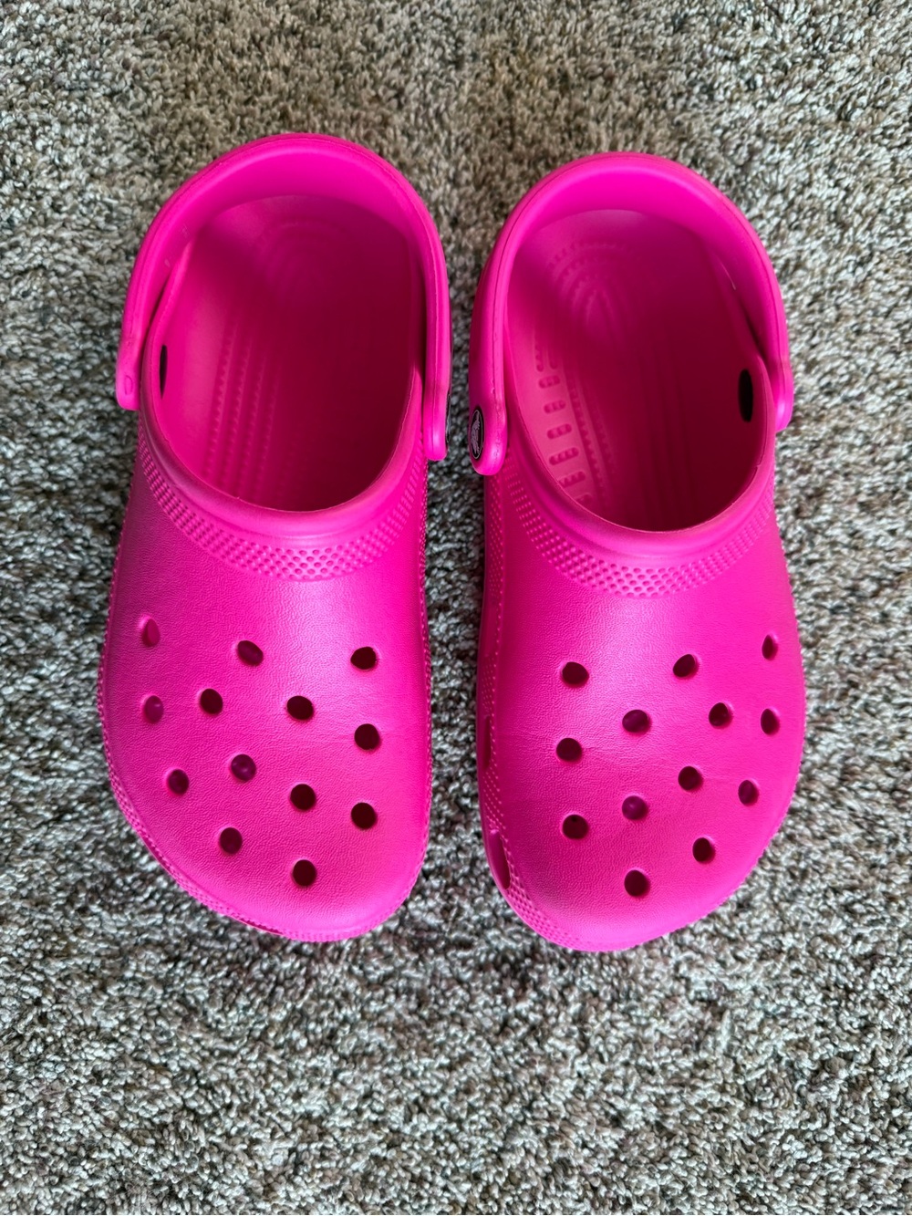 CROCS Kids Hot Pink Classic Clogs, J4